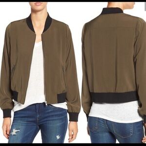Mural Olive Bomber Jacket Size XS